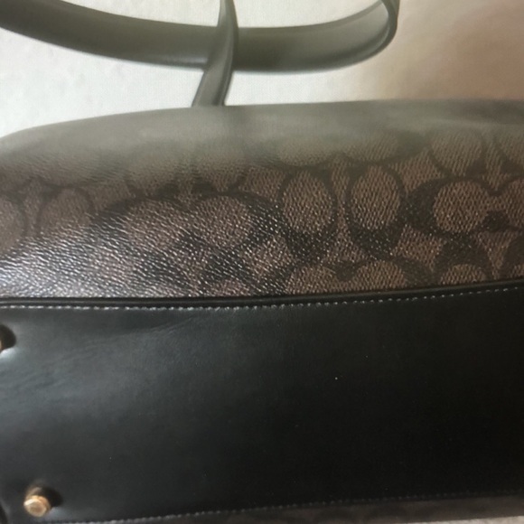 Coach Rowan Large Satchel Bag In Signature Canvas walnut black - Picture 6 of 6